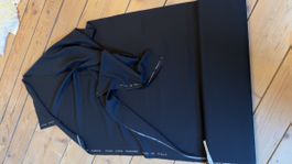 6m Stoff schwarz 100 Prozent Wolle