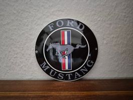 Emailschild Ford Mustang Logo Emaille Schild Reklame Retro