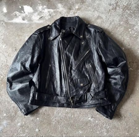 Biker Genuine Leather Jacket (Made in U.S. A.)