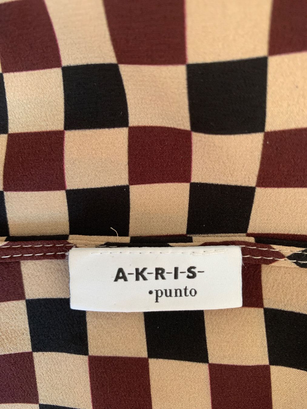 Akris Camicette: AKRIS: Edle kariert Seidenbluse, 36 – Usato da Luzern venduto da paulablue 7