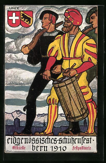 Cartoline postali: Bern, Eidgenössisches Schützenfest 191 – Usato da Berlin venduto da bartko-reher