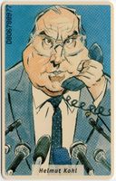 Helmut Kohl auf ungebrauchter Comic NL/DE Telefonkarte