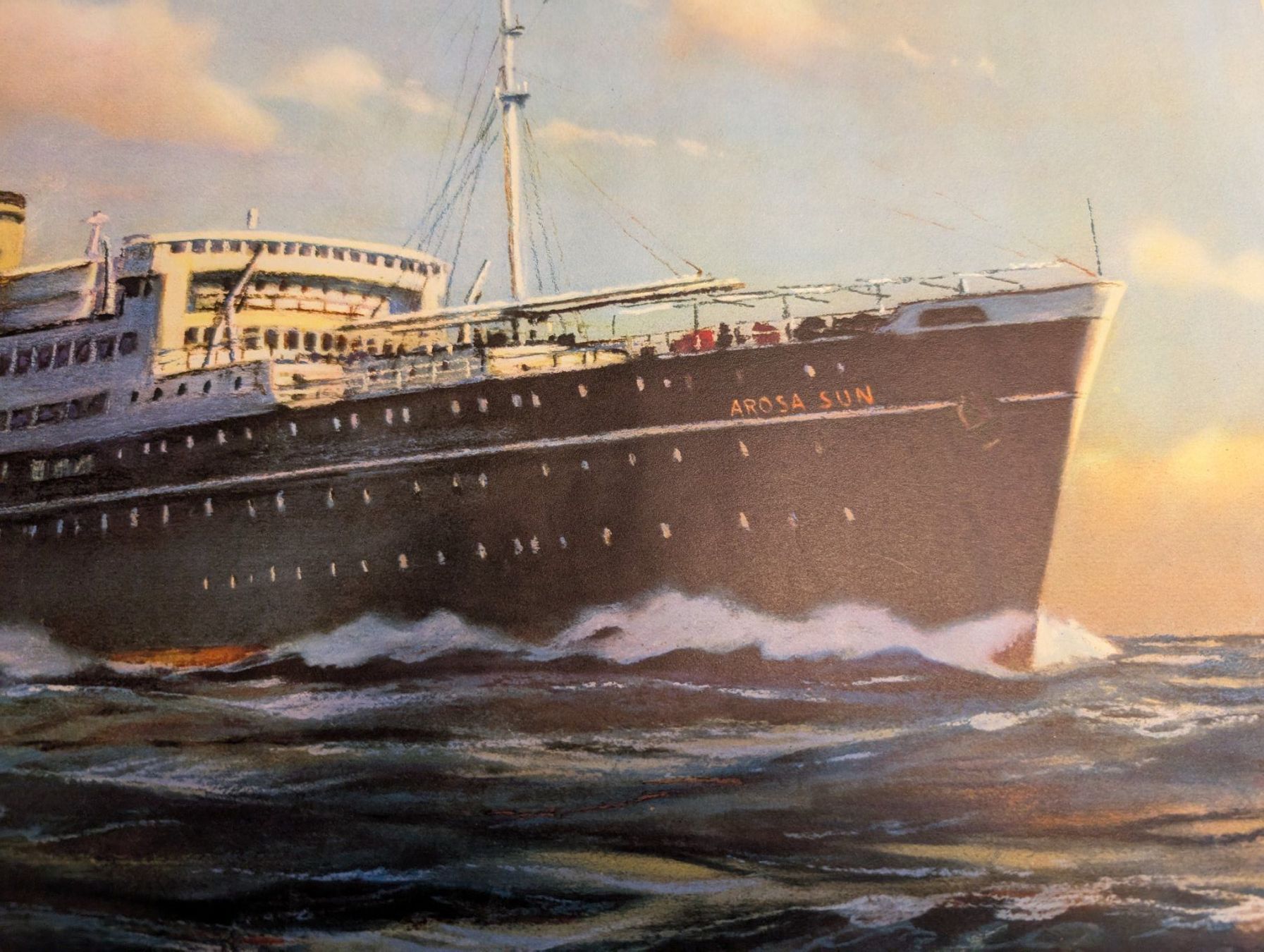 Foto & Immagini: Arosa Sun Line -Poster, signierter Druck, Trieste 55 – Usato da Mönchaltorf venduto da Blechfreund 2