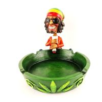 Liebevoll, handbemalte Aschenbecher Rasta Man