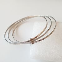 Vintage Silber Armreif Set, gestempelt 835,