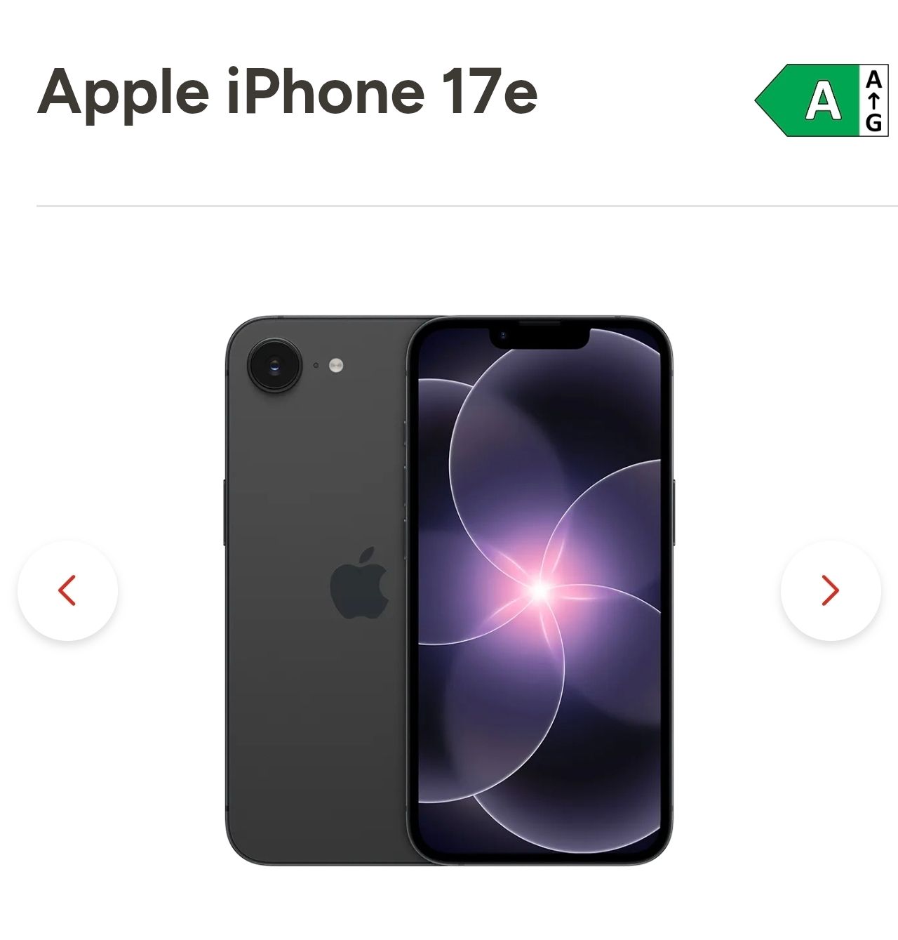 Apple Handys / Smartphones: iphone 17e black 256gb neuf – Neu und originalverpackt aus le locle von nma_vq52