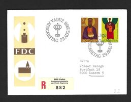 FDC Einschreiben Liechtenstein
