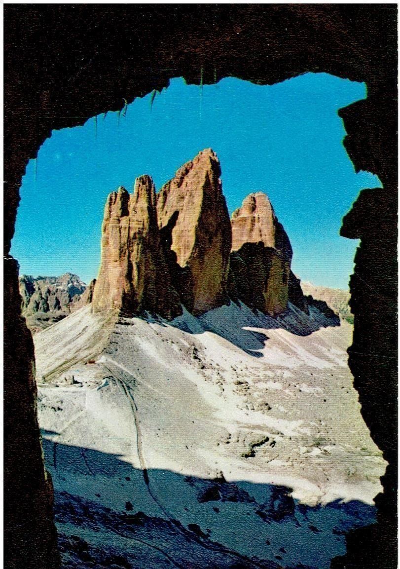 Cartoline postali: Dolomiten  - Drei Zinnen – Usato da Flims - Dorf venduto da Stagediver