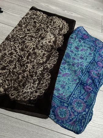 Lot de 2 foulards légers pour l'été, motifs variés