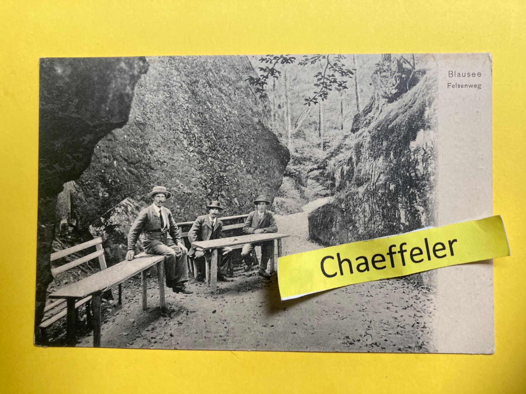 Cartoline postali: Blausee,  Felsenweg – Usato da Zürich venduto da Chaeffeler