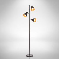 Stehlampe Vintage Schwenkbar E27 166cm mit Fußtaster Gold