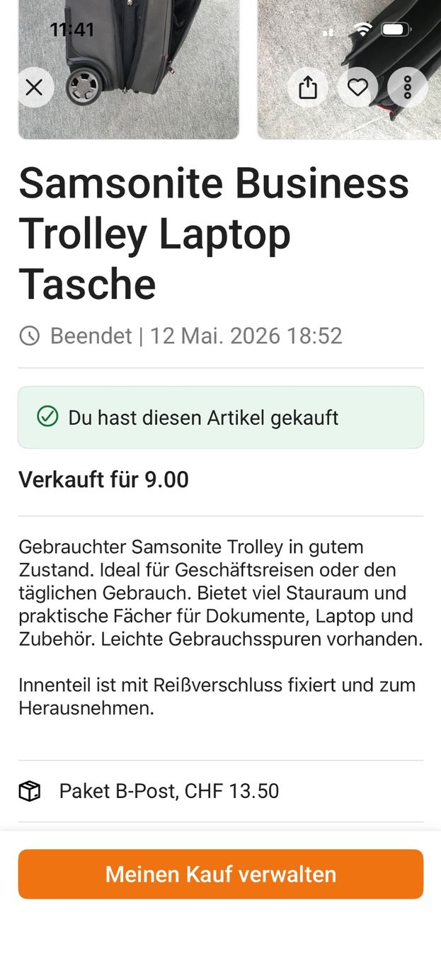Samsonite Valigie: Samsonite Business Trolley Laptop Tasche – Usato da St. Gallen venduto da lfs_nxl8 9