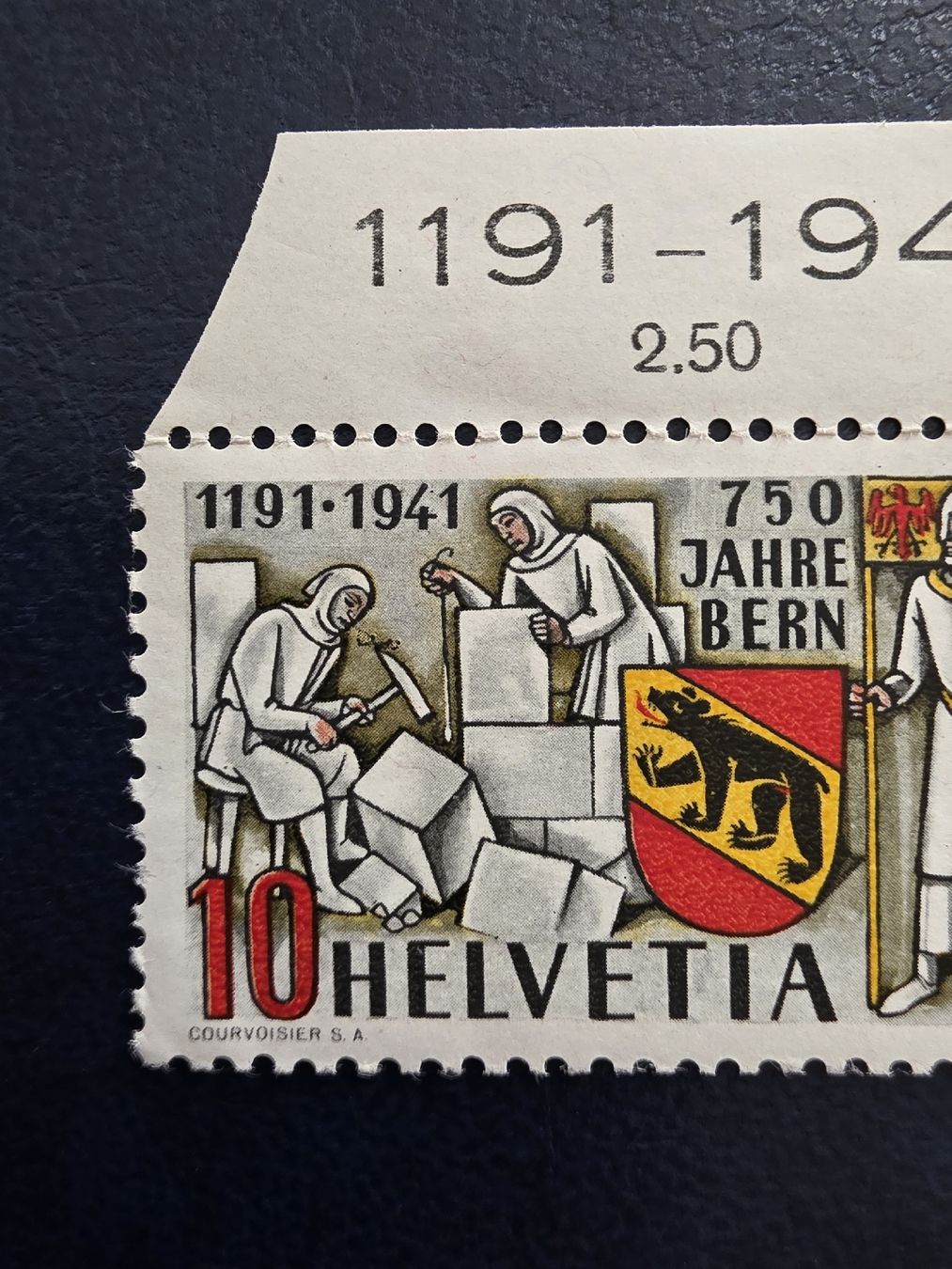 Alle Briefmarken: Werbemarke 253 mit Abart – Gebraucht aus Bern von Kocholo 2