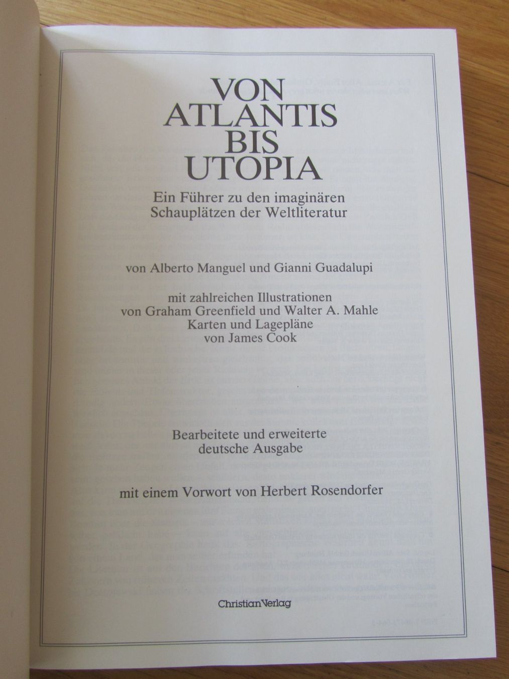 Libri: Von Atlantis bis Utopia: Ein literarischer Reiseführer – Usato da Seengen venduto da mikelele 1