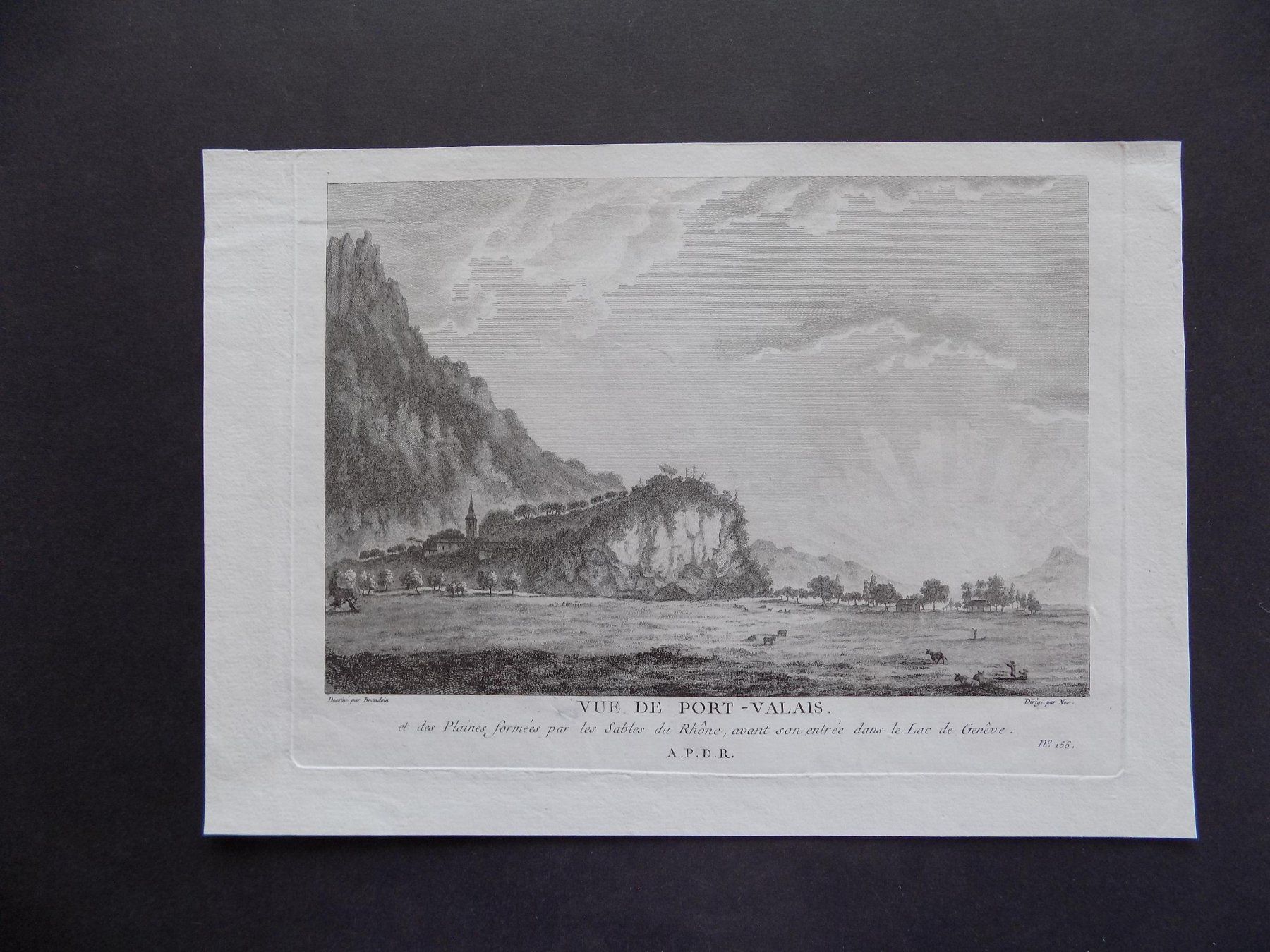 Stiche: Vue de port-Valais Monthey – Gebraucht aus Risch von Rischli15
