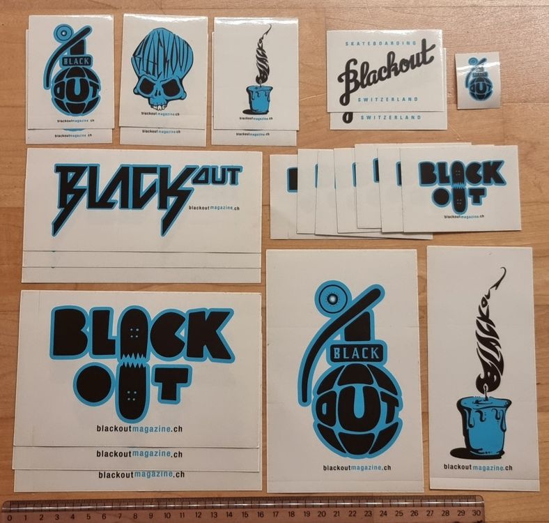 Blackout Grosses Sticker Pack Skateboarding (Neu (gemäss Beschreibung ...