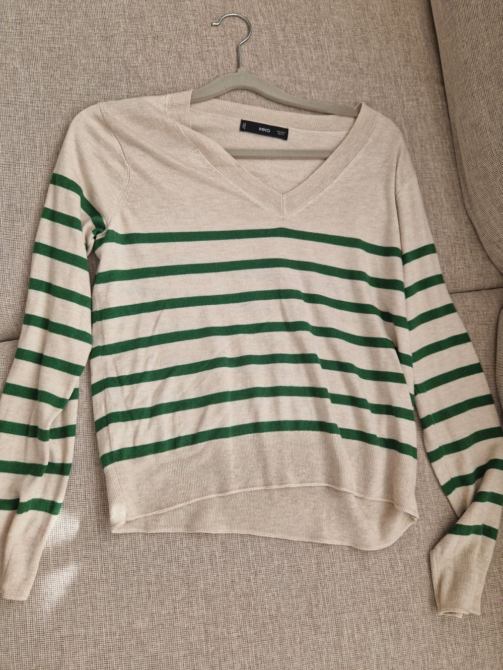 Mango Maglioni & Felpe: Mango Strickpullover, M, Beige/Grün gestreift – Usato da Erlinsbach SO venduto da ULIKH 2