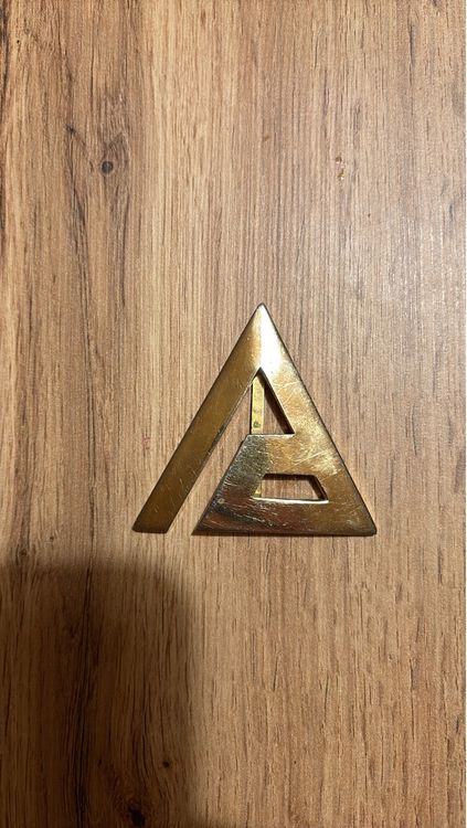 Broche Vintage Métal Doré, Style Art Déco, Années 1920, Très Bon état