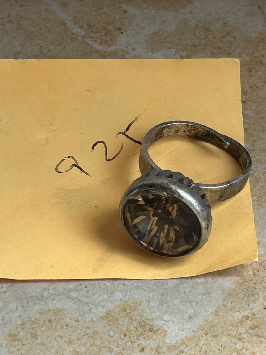 Anelli: Vintage Silberring Rauchquarz, Gr 54 – Usato da Laufen venduto da Bellavitaboom 1