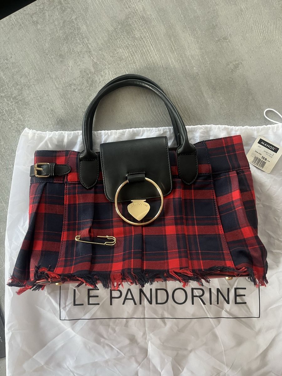 Borse da donna: Borsa Le Pandorine, tartan rosso – Nuovo (secondo la descrizione) da Claro venduto da Gio_ggb23