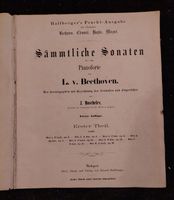 Beethoven Sonaten, alte Ausgabe, Deckel fehlt. 