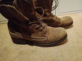 Wildleder Stiefel braun getragener Zustand Grösse 42