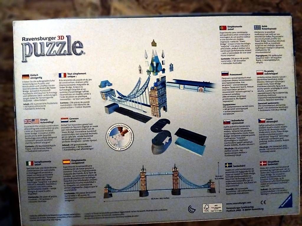 Ravensburger Puzzle: Ravensburger 3D Puzzle Tower Bridge – Usato da Luzern venduto da Brokiland 3