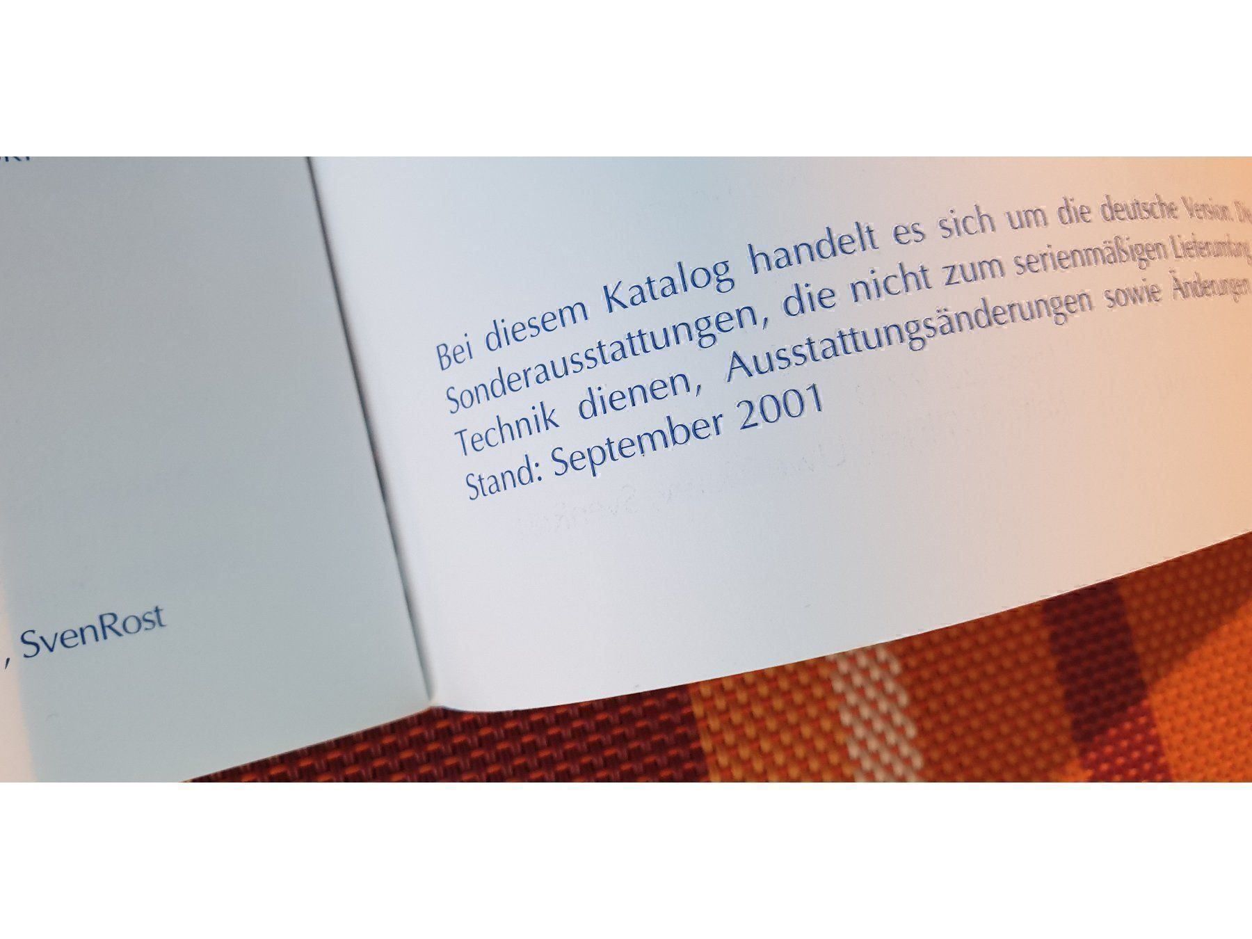 Riviste & Magazine: BMW ALPINA PROGRAMM 2001 - B3, B10, D10, B12 - Prospekt – Nuovo (secondo la descrizione) da Viganello venduto da CARLiteratur 8