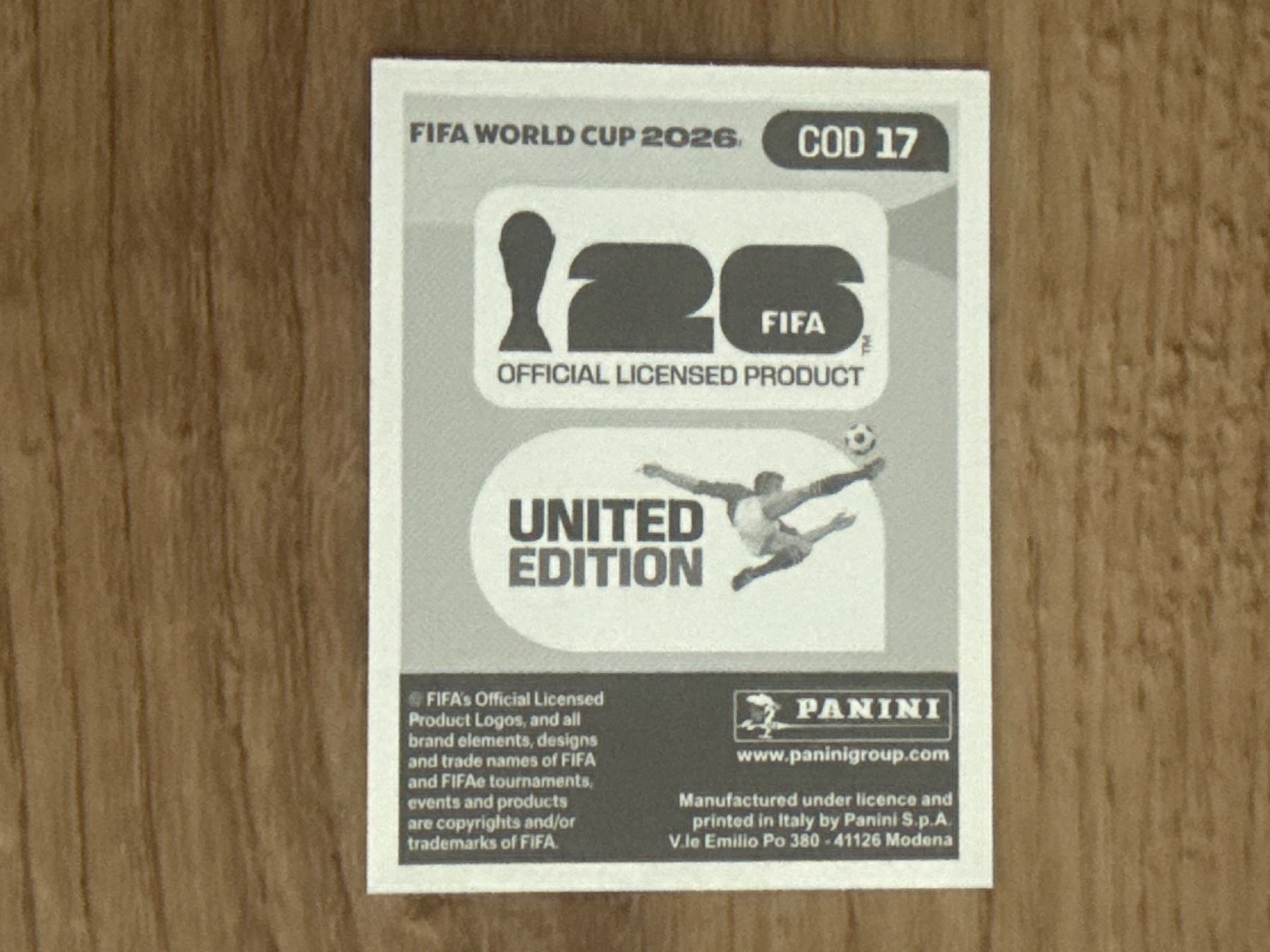 Panini Carte collezionabili: Panini FIFA WORLD CUP 2026 STICKER BRIAN CIPENGA COD 17 – Usato da Glattbrugg venduto da Schweigmatt 1
