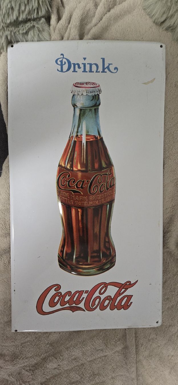 Coca-Cola Insegne: Enseigne Coca-Cola ancienne métal – Usato da Courgenay venduto da bat_dq9w