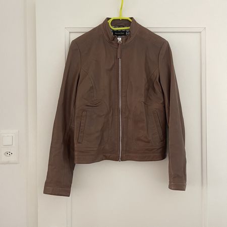 Massimo Dutti Lederjacke – Braun – Größe M
