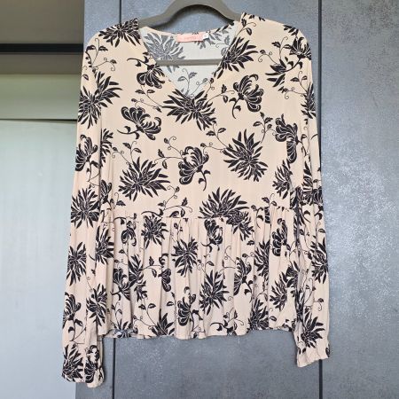 🐸 SIENNA TUNIKA / BLUSE 36 VISKOSE MIT BLUMENMUSTER