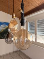 3 Hängelampe mit Edison Glühbirnen, neuwertig
