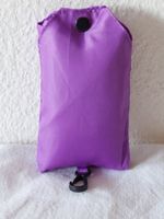 Faltbare Tragtasche lila - Etui mit Gürtelklemme