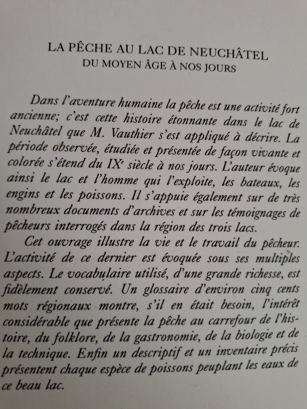 Bücher: LA PECHE AU LAC DE NEUCHATEL – Gebraucht aus Bevaix von bohrap 2