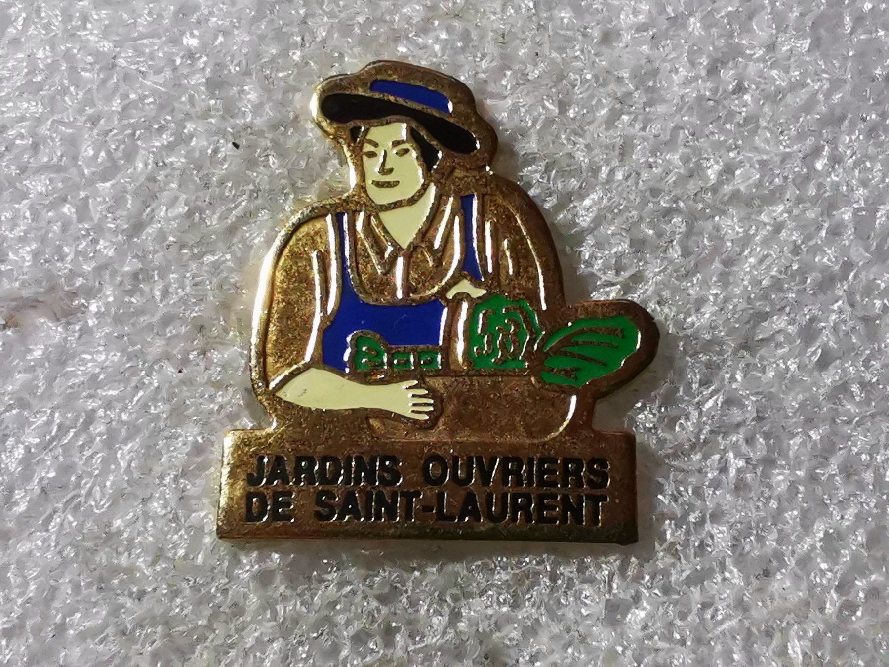 Plaquettes & Badges: Ansteckpin 122: Jardins Ouvrier – D'occasion à Oppligen par Pin-Fall-Shop