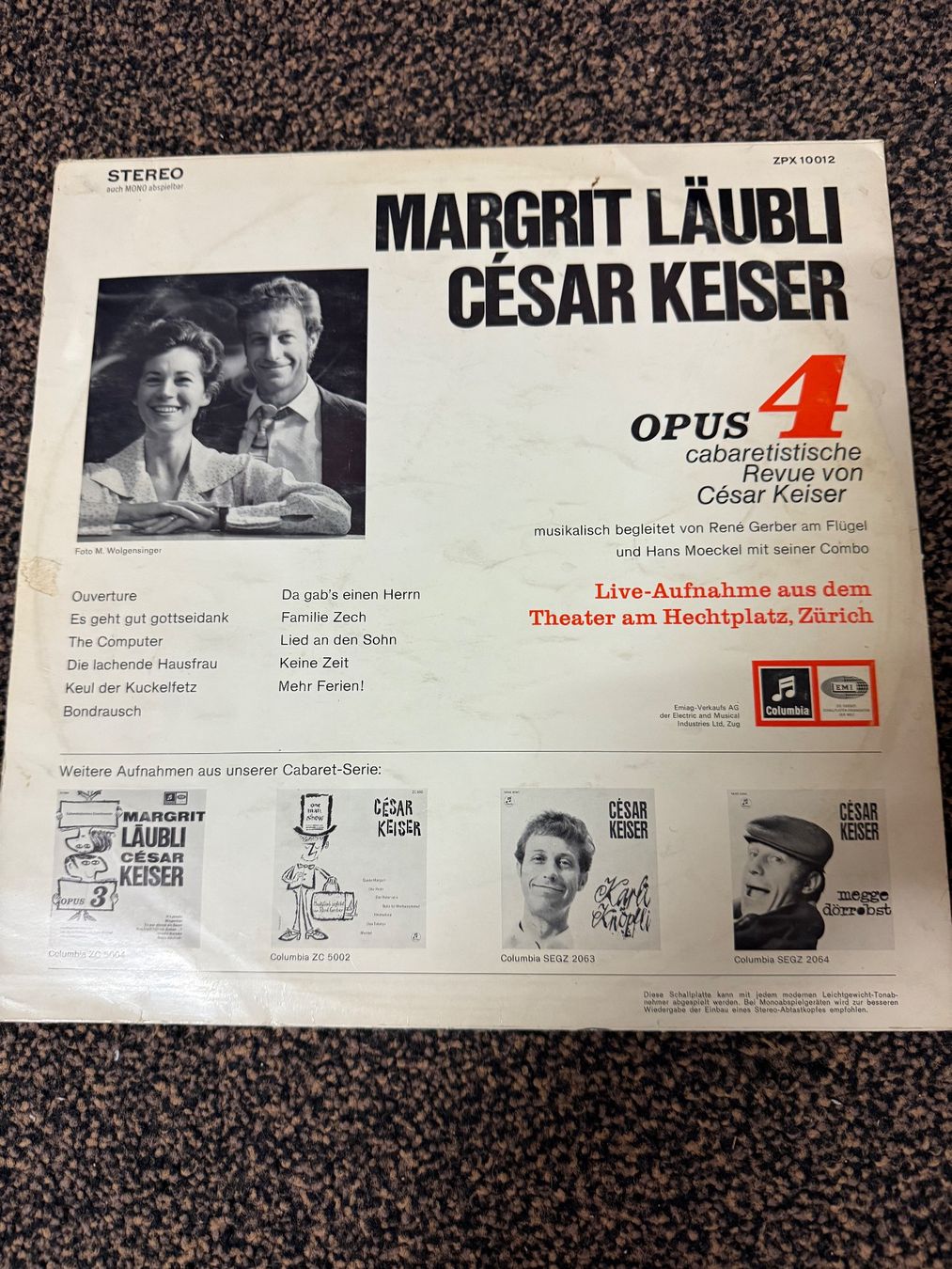 Dischi in vinile: Schallplatte / Keiser+Läubli / Opus 4 – Usato da Freidorf TG venduto da sarotiko 1