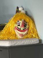 Fasnachtslarve / Harlekin, hangemacht, Unikat, Top!