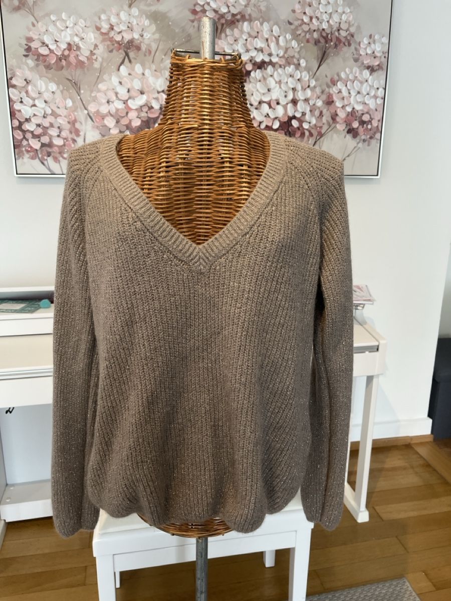 Morgan Pulls & Sweat-shirts: Pullover,  beige mit Glitzerfaden, Morgan, L – D'occasion à Solothurn par Bobesch08