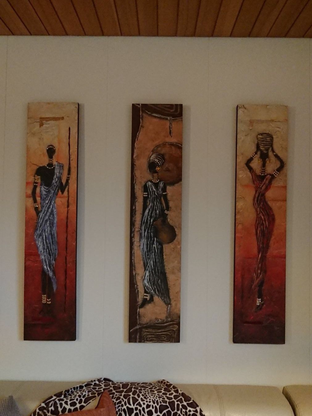 Foto & Immagini: Drei Afrika Kunstdrucke Bilder auf Holz – Usato da Hallau venduto da CHACLA