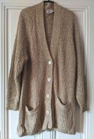 MADELEINE : Long cardigan beige pailleté d'or 40-42