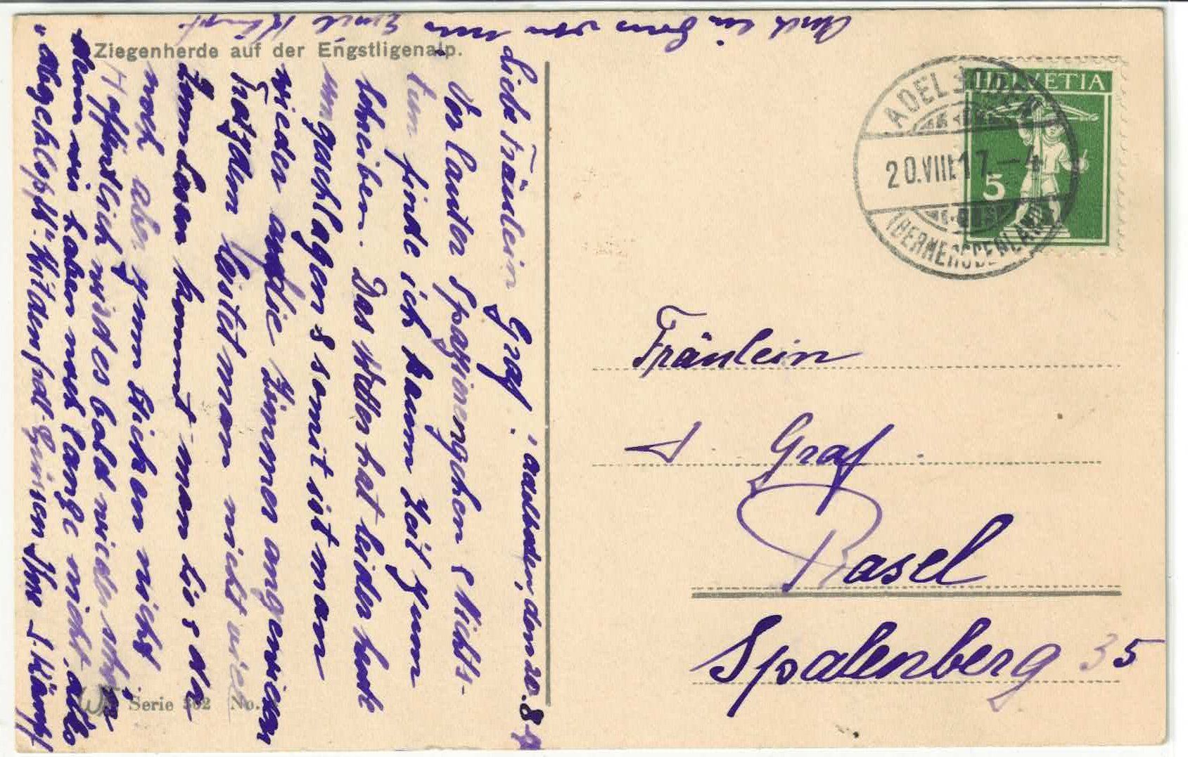 Cartoline postali: Ziegenherde auf der Engstligenalp – Usato da Ettingen venduto da Kartenplanet 1
