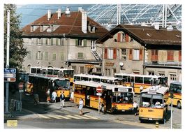 Chur Bahnhof Postauto Station PTT Saurer Foto Poster 50x70