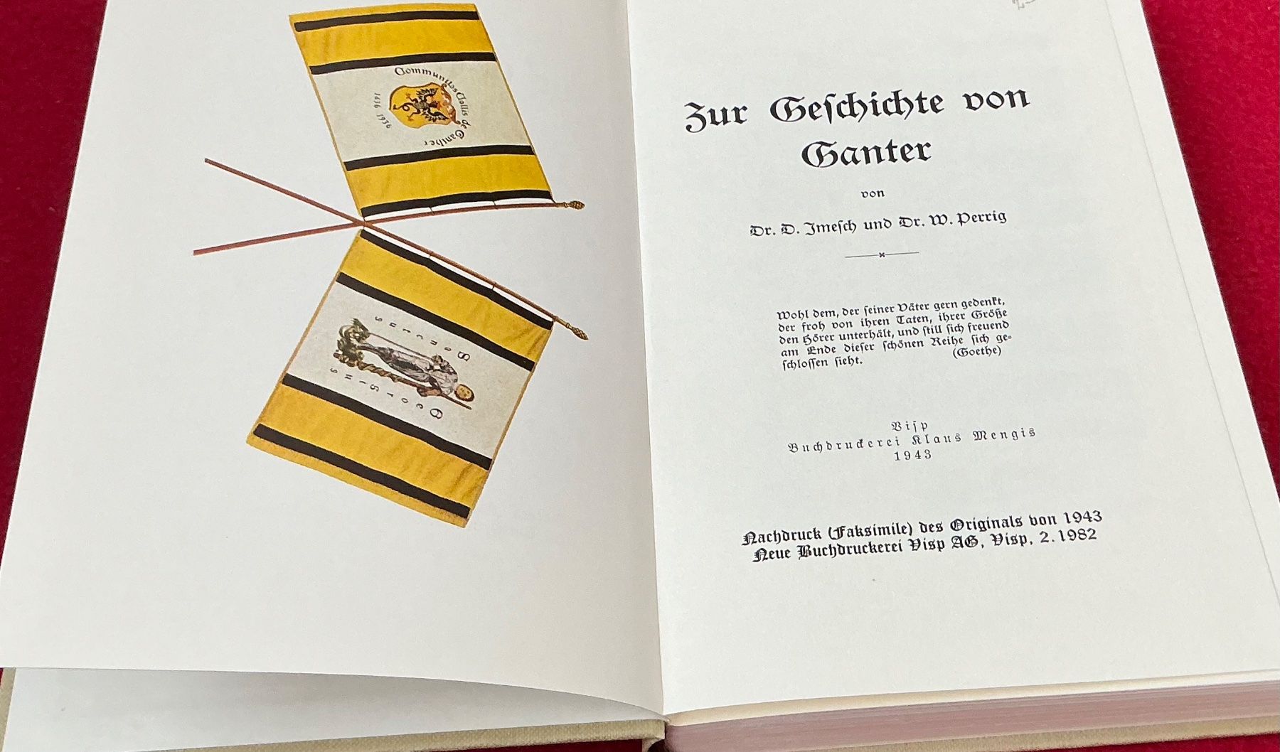 Libri: Geschichte von Ganter - D. Imesch/W. Perrig – Usato da Crans-Montana venduto da plainemorte 1