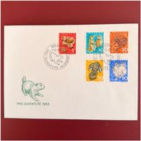 Ersttagsbrief Pro Juventute - 1965 - Einheimische Wildtiere
