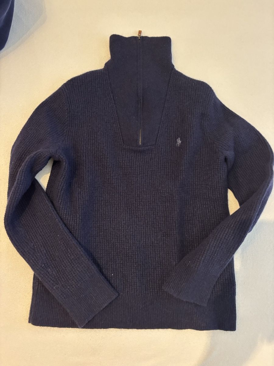 Pullover & Sweatshirts: Polo Ralph Lauren Strickpullover Half-Zip Gr. M Navy – Neu (gemäss Beschreibung) aus Windlach von ssp_k9j9