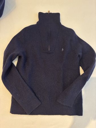 Polo Ralph Lauren Strickpullover Half-Zip Gr. M Navy