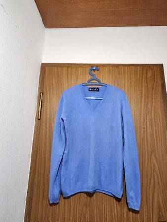 Pull V Charles Robertson 100% Cachemire Taille 42 bleu