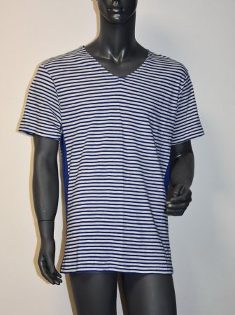 G-Star Raw Herren T-Shirts V-Neck/blau weiss Gestreift/Gr.L