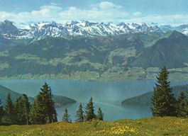 Blick vom Rigi auf Vierwaldstättersee